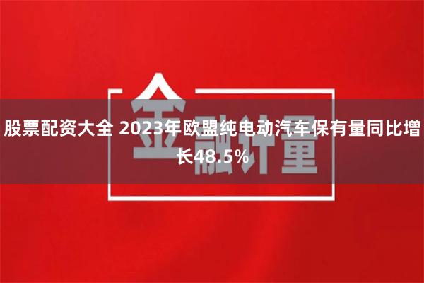 股票配资大全 2023年欧盟纯电动汽车保有量同比增长48.5%